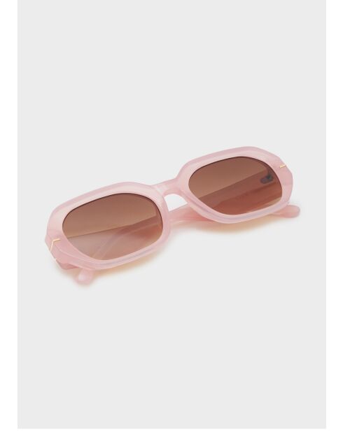 Lunettes ovales vibes roses