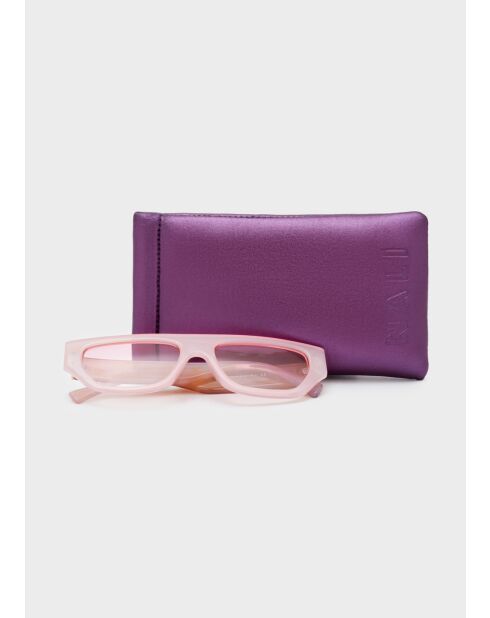 Lunettes ovales vibes roses