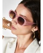 Lunettes ovales vibes roses
