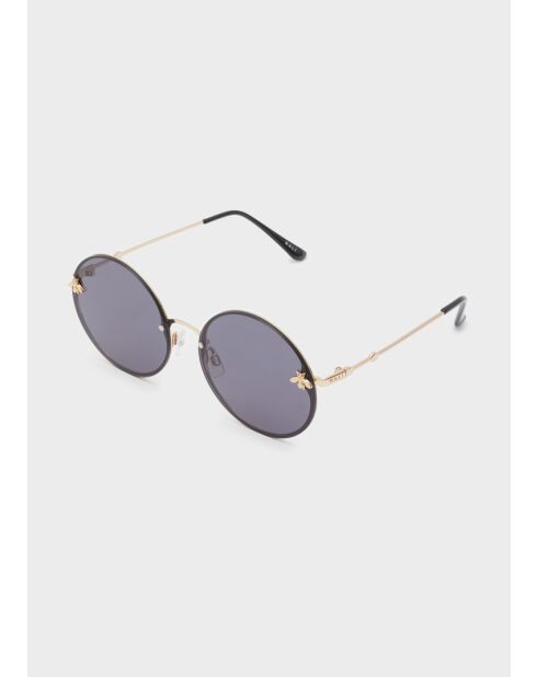Bee runde schwarze Sonnenbrille