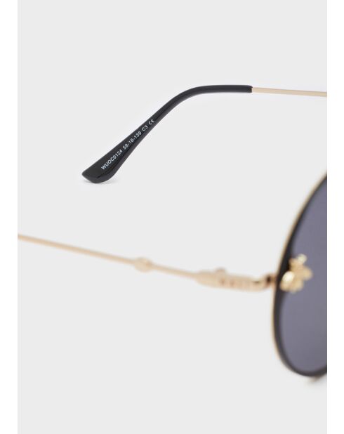 Bee runde schwarze Sonnenbrille