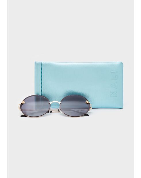 Bee runde schwarze Sonnenbrille