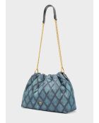 Sac bandoulière Demi effet denim bleu - 23x30x12cm