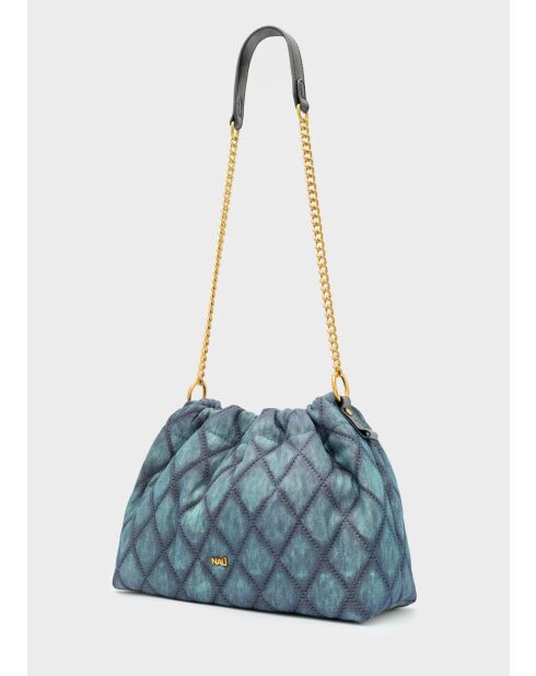 Sac bandoulière Demi effet denim bleu - 23x30x12cm