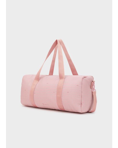 Sac de voyage Bruna Vichy rose - 50 x 23 x 22 cm