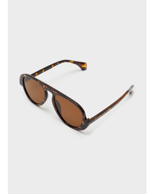 Gafas de aviador marrones