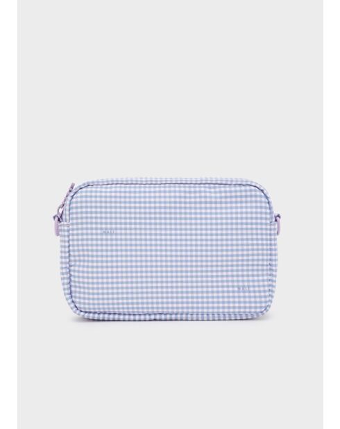 Petite Pochette Vichy lilas - 19 x 12 x 4.5 cm