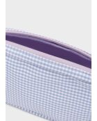 Petite Pochette Vichy lilas - 19 x 12 x 4.5 cm