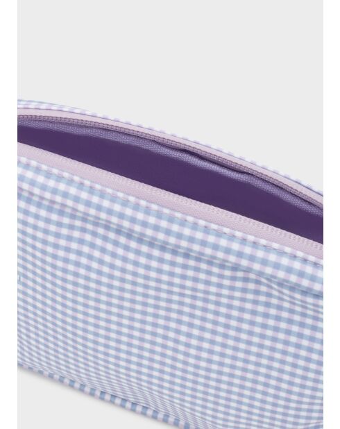 Petite Pochette Vichy lilas - 19 x 12 x 4.5 cm