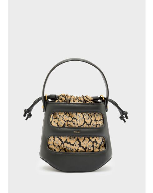 Sac seau Jacquelin noir - 22x19,5x9 cm