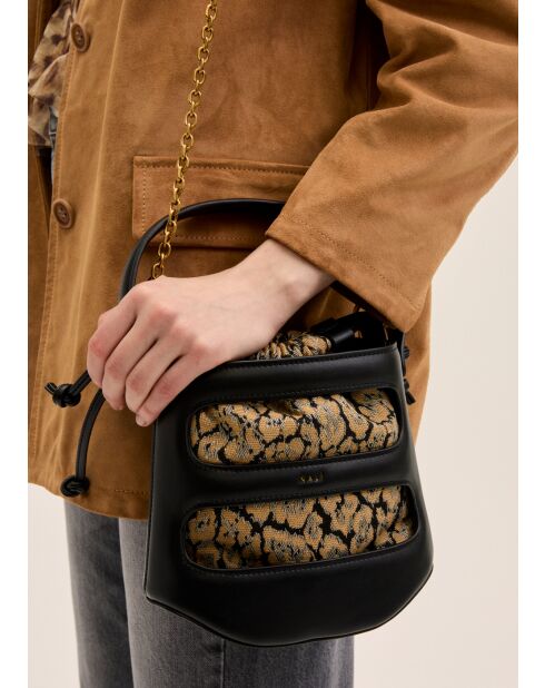 Sac seau Jacquelin noir - 22x19,5x9 cm