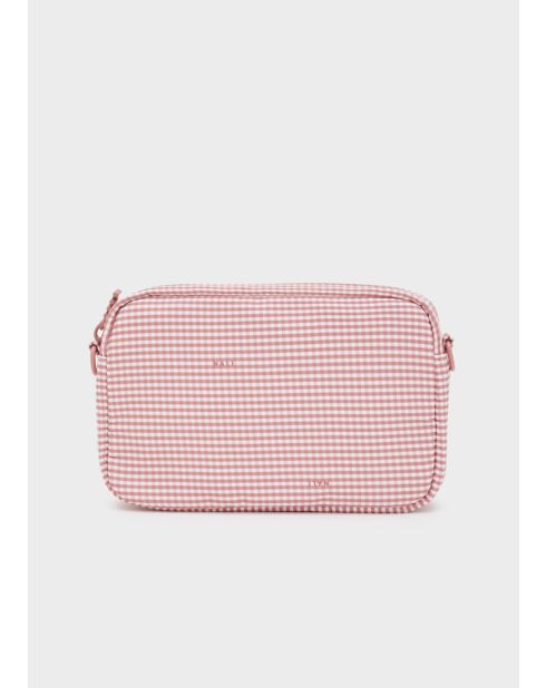 Petite Pochette Vichy rose - 19 x 12 x 4.5 cm