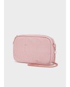 Petite Pochette Vichy rose - 19 x 12 x 4.5 cm