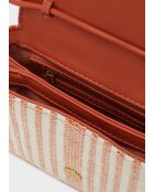 Sac bandoulière Bloom beige/orange - 22 x 7.5 x 14 cm