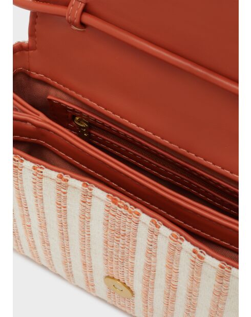 Sac bandoulière Bloom beige/orange - 22 x 7.5 x 14 cm