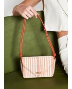 Sac bandoulière Bloom beige/orange - 22 x 7.5 x 14 cm