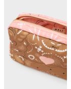 Sac à motif bandana rose/marron - 24x10x15 cm
