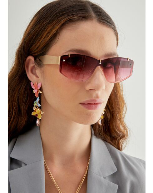 Lila/goldene Sofia Maskenbrille