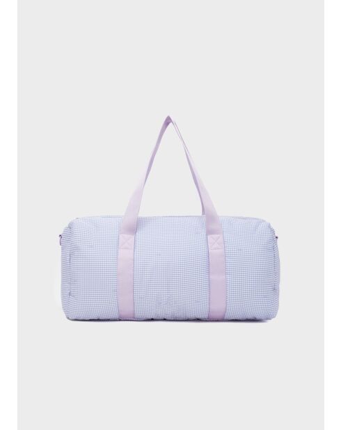Sac de voyage Bruna Vichy lilas - 50 x 23 x 22 cm