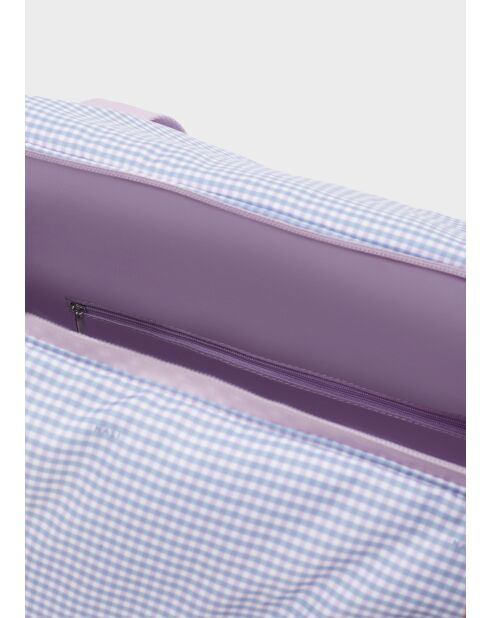 Sac de voyage Bruna Vichy lilas - 50 x 23 x 22 cm