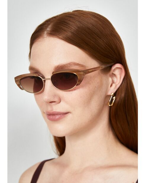 Lunettes vénus or/marron