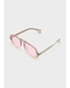 Gafas de aviador gris/rosa