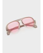 Gafas de aviador gris/rosa