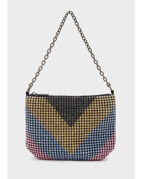 Sac bandoulière Blenda rose / bleu - 23 x 17 x 1 cm