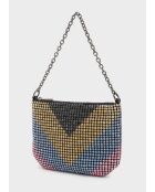 Sac bandoulière Blenda rose / bleu - 23 x 17 x 1 cm
