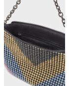 Sac bandoulière Blenda rose / bleu - 23 x 17 x 1 cm