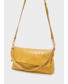 Sac bandoulière Claire ocre - 33x8,5x15,5 cm