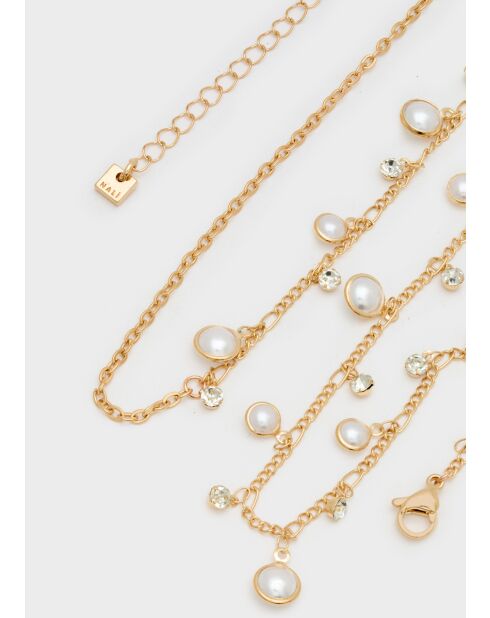 Dunne riem met gouden hangers