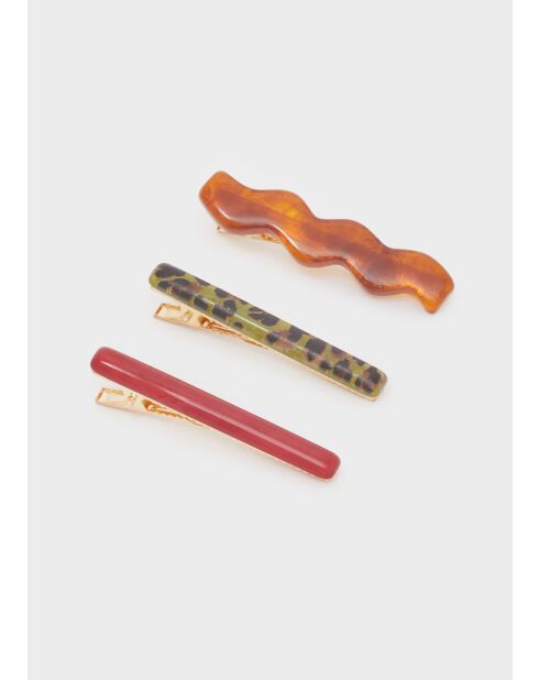 Ensemble de barrettes cheveux multicolore