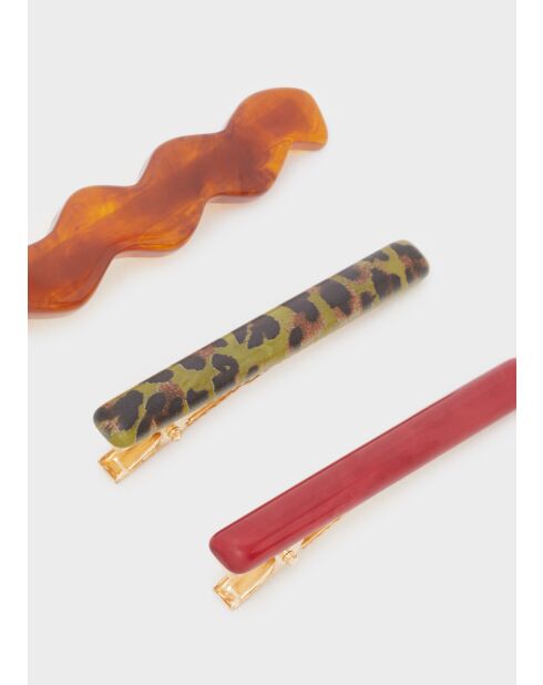 Ensemble de barrettes cheveux multicolore