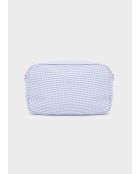 Pochette moyenne Vichy lilas - 23 x 14 x 10 cm