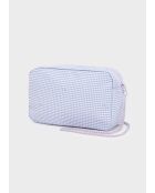 Pochette moyenne Vichy lilas - 23 x 14 x 10 cm