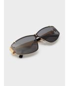 Schwarze und goldene Sofia Maskenbrille