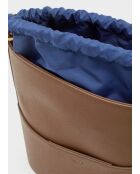 Sac seau Miranda marron/bleu - 29x9x30 cm