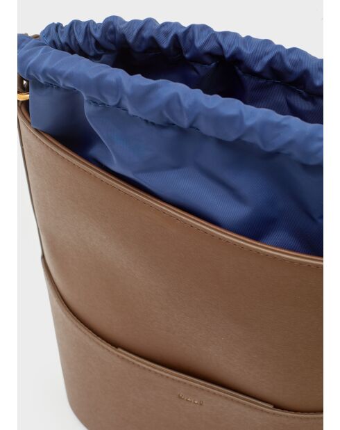 Sac seau Miranda marron/bleu - 29x9x30 cm