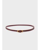 Ceinture Joséphine en cuir rouge
