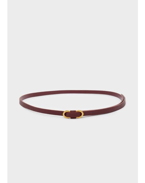 Ceinture Joséphine en cuir rouge