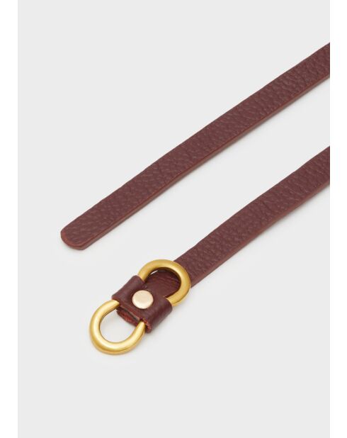Ceinture Joséphine en cuir rouge