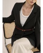 Ceinture Joséphine en cuir rouge