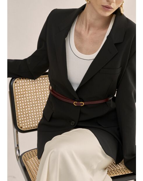 Ceinture Joséphine en cuir rouge