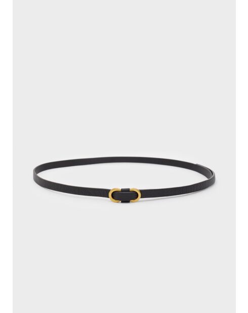 Ceinture Joséphine en cuir noire