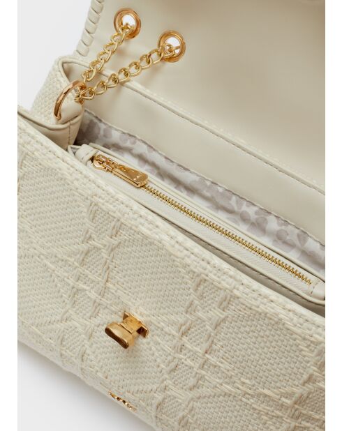 Sac bandoulière Bernadine blanc / blanc cassé - 27 x 18 x 10 cm