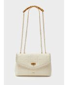Sac bandoulière Bernadine blanc / blanc cassé - 27 x 18 x 10 cm