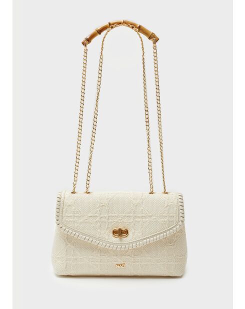 Sac bandoulière Bernadine blanc / blanc cassé - 27 x 18 x 10 cm