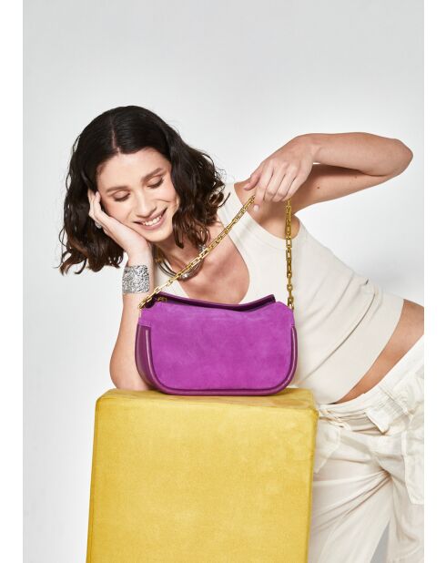 Sac bandoulière Siria violet - 28 x 18 x 10 cm