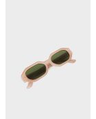 Flavia beigefarbene rechteckige Sonnenbrille